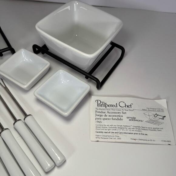 The Pampered Chef Simple Additions Fondue Accessory Set #1965 - Picture 5 of 6